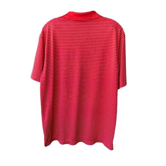 Nike Golf size L red & whit striped Dri-fit shirt. - Picture 2 of 6